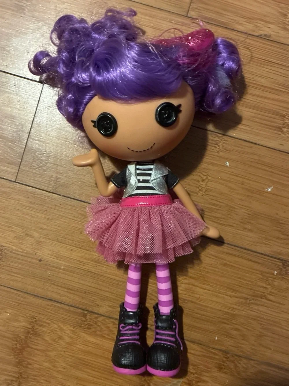 Purple-Haired Pink Tutu Fashion Doll for Kids